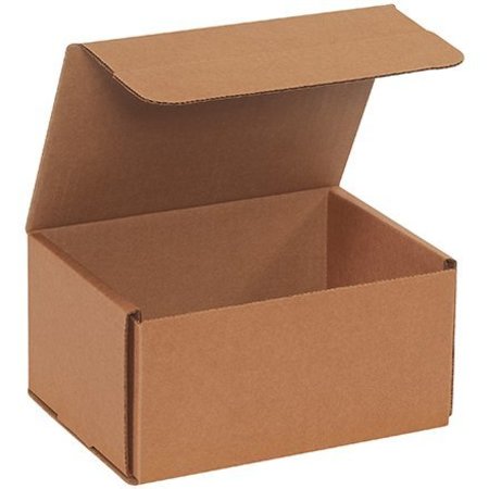 BOX PACKAGING Corrugated Mailers, 8"L x 6"W x 4"H, Kraft M864K